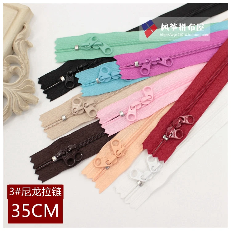 

Ykk3 nylon double open zipper diy handmade bags pillow 10 35cm long