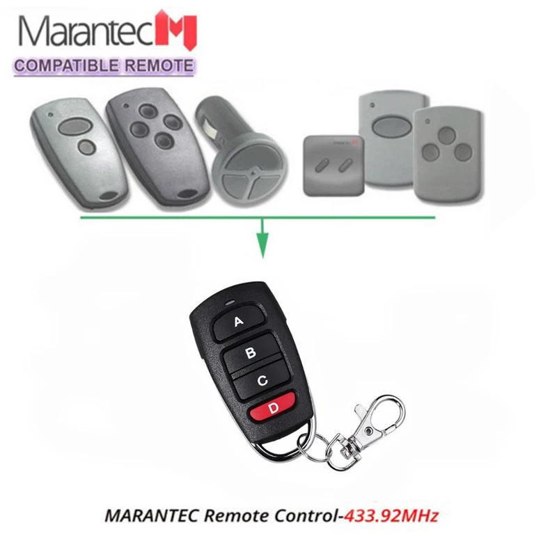 1 шт для пульт marantec Digital 212 214 433 МГц, для гаражной двери Замена дистанционного Управление передатчик клон брелок-контроллер