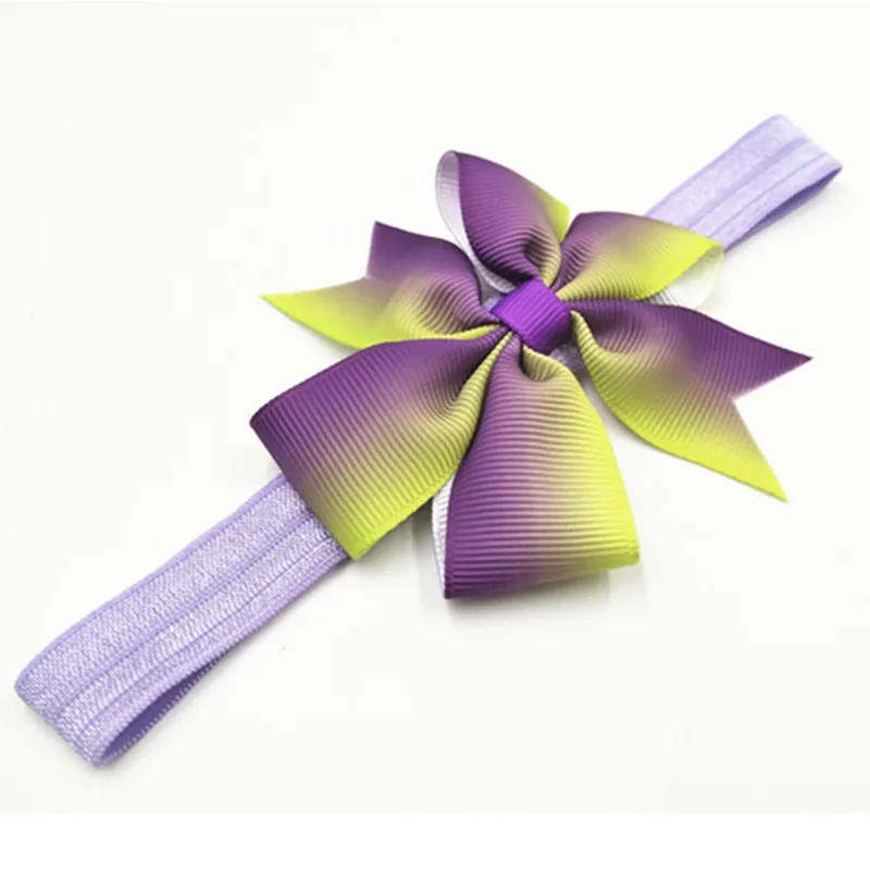 Новое поступление для девочек бант Повязки на голову Цветные детский волос