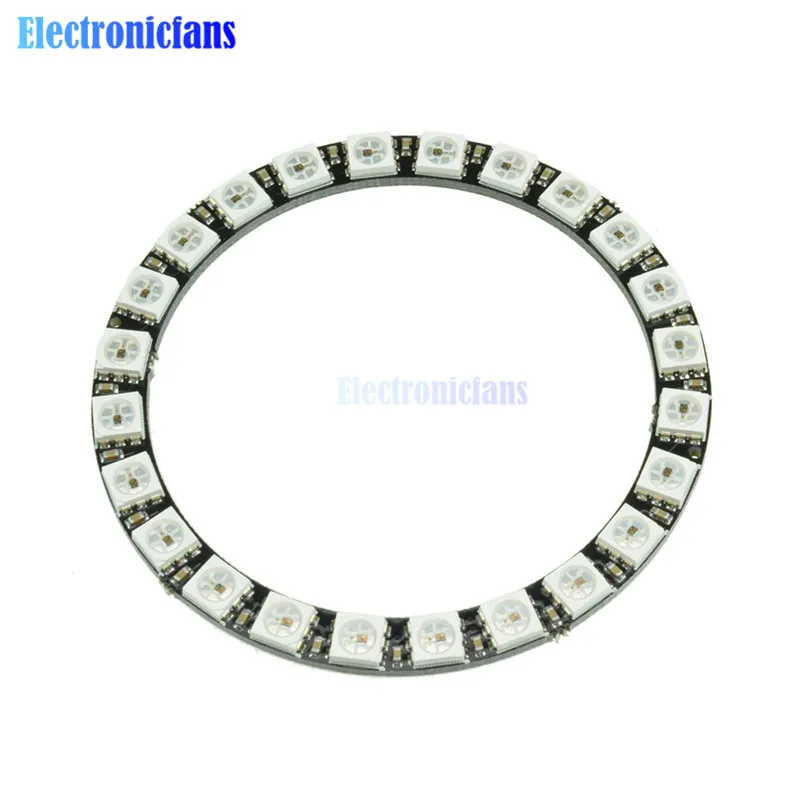 WS2812B модуль полосы 24 бит X WS2812 5050 RGB светодиодная кольцесветильник лампа с