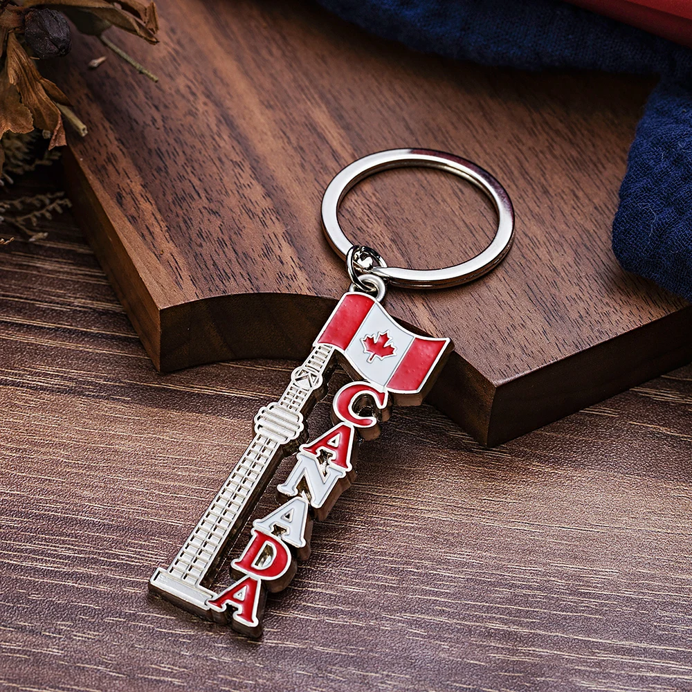 Vicney новейший Канада CN башня брелок туристический сувенир Toronto с флаг в форме