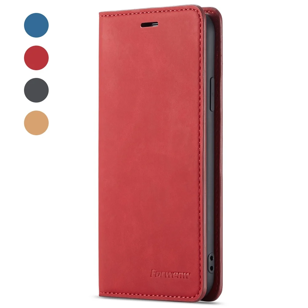Red L-FADNUT Ретро мягкий кожаный чехол-бумажник с подставкой для HUAWEI mate 20 Lite Pro P Smart P20 30 Lite Nova4e Pro деловая крышка - Цвет: Red