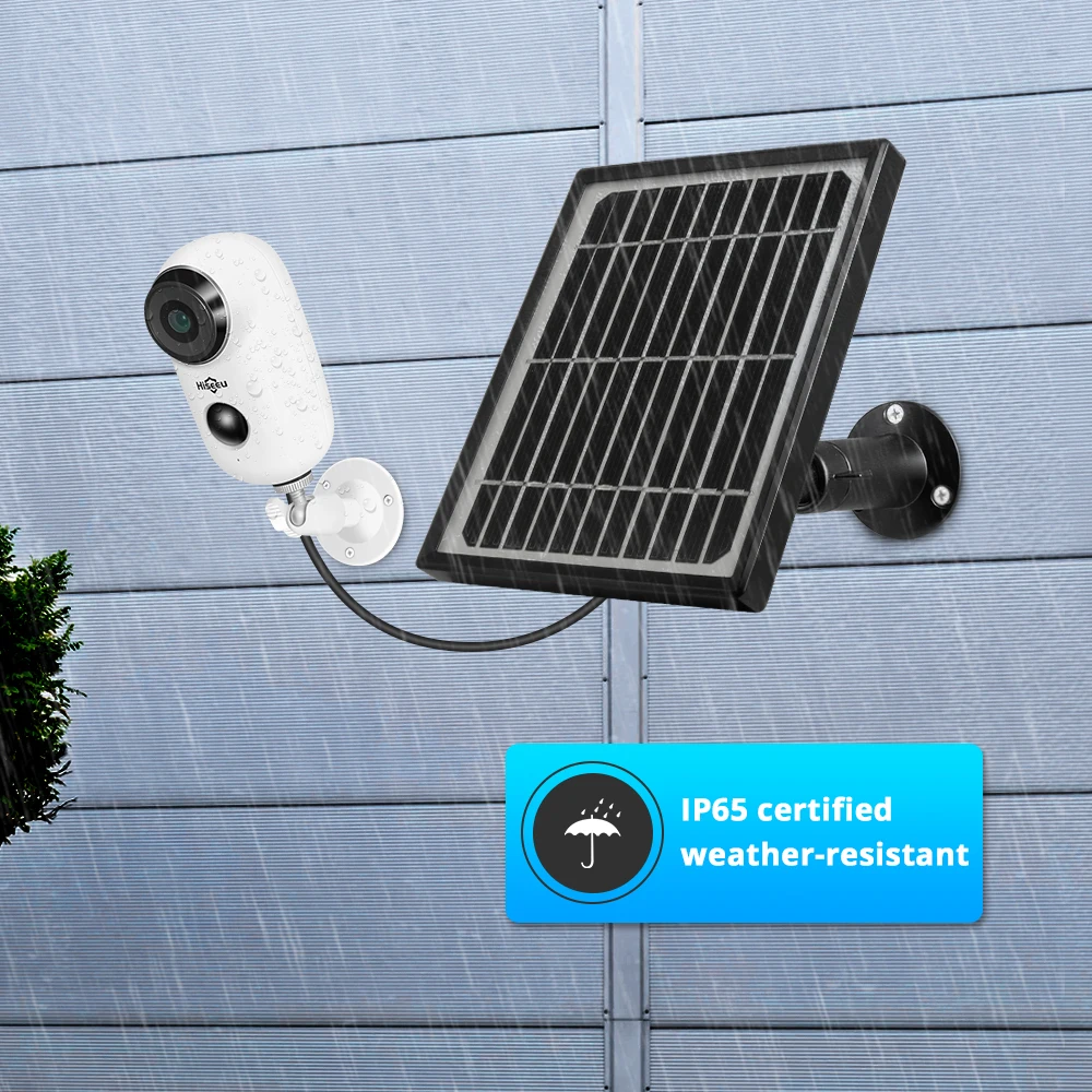 Hiseeu 1080P ip-камера с питанием от аккумулятора солнечной панелью защищающая