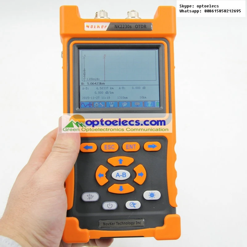 

Free Shipping NOVKER 2230S Optical Fiber OTDR optical time-domain reflectometer 30/28dB 80KM
