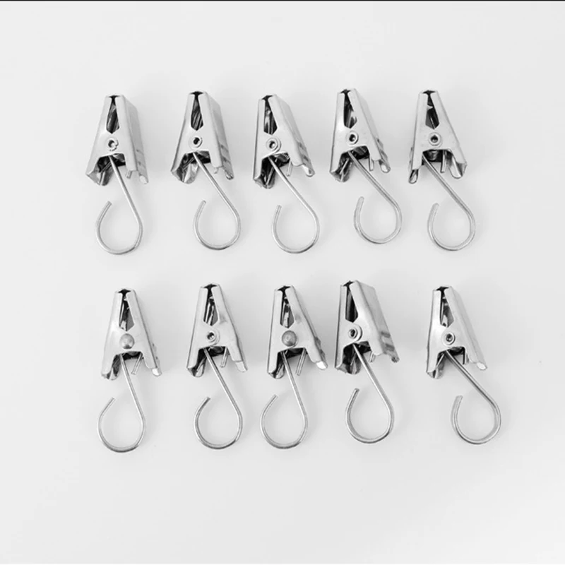 10 шт./лот зажимы для штор из нержавеющей стали окон и душа аксессуары кухни ванной