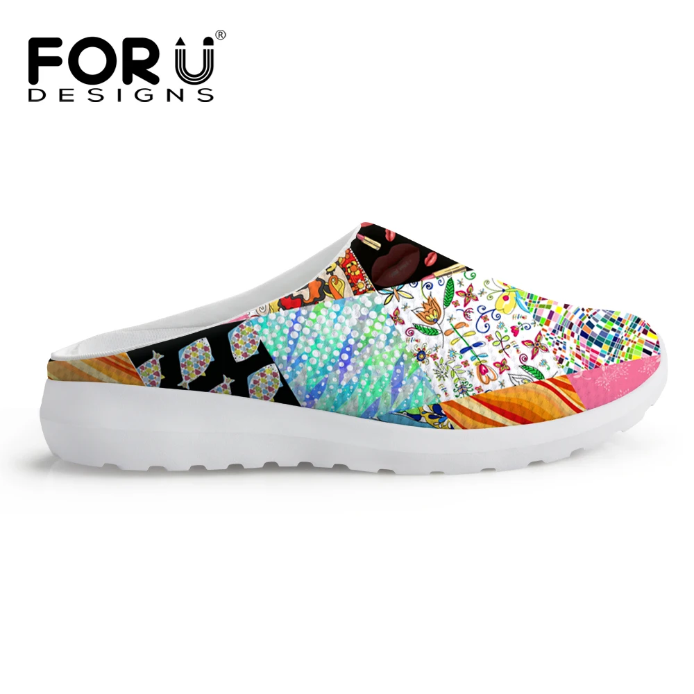 FORUDESIGNS/женские летние сандалии в стиле пэчворк Модные женские пляжные шлепанцы