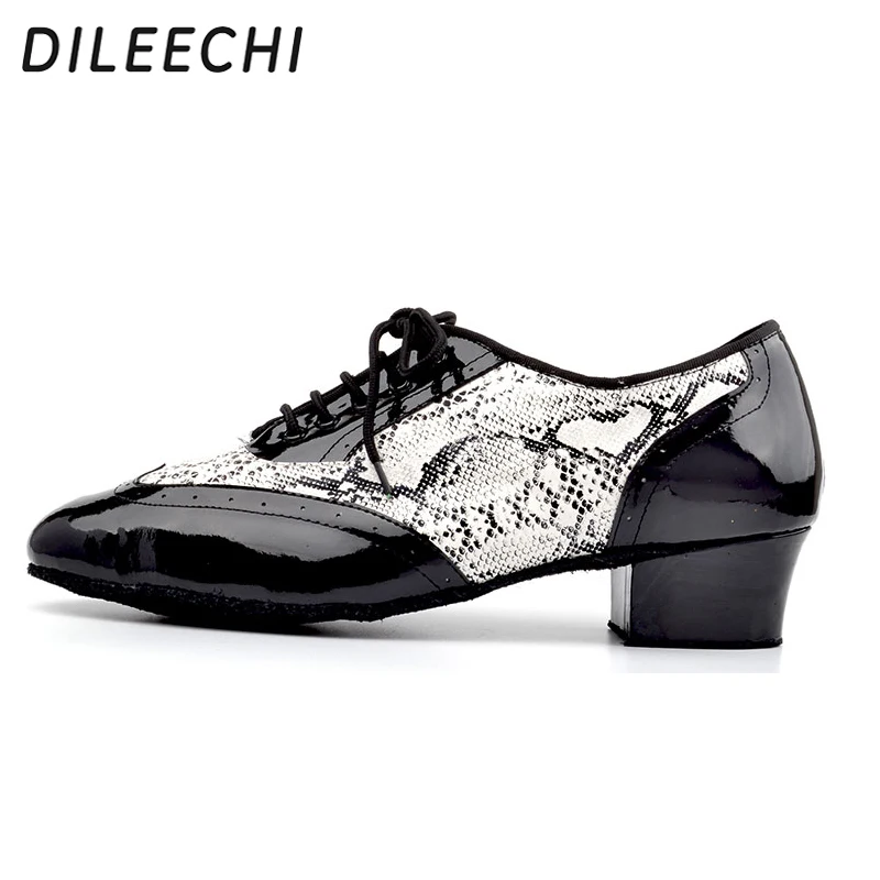 DILEECHI/Мужская обувь из натуральной кожи для латинских танцев мягкая подошва