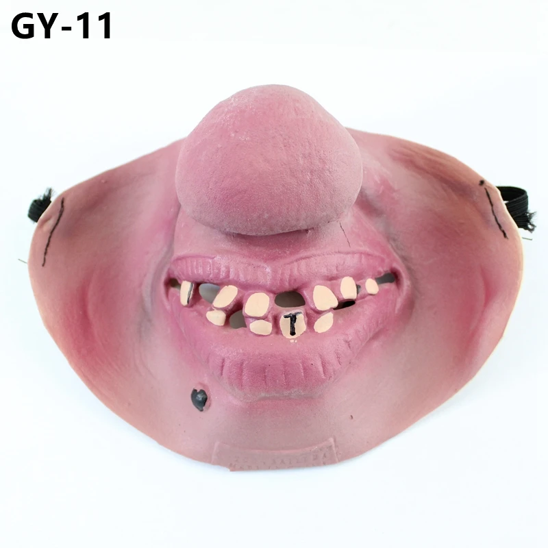 GNHYLL, 14 цветов, смешная страшная маска для вечеринки, Хэллоуин, День дурака, клоуна, латексная маска, карнавальный костюм, полумаска для лица