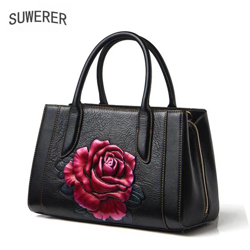 Сумка из натуральной кожи 2018 Новая роскошная тисненая сумка модная через плечо