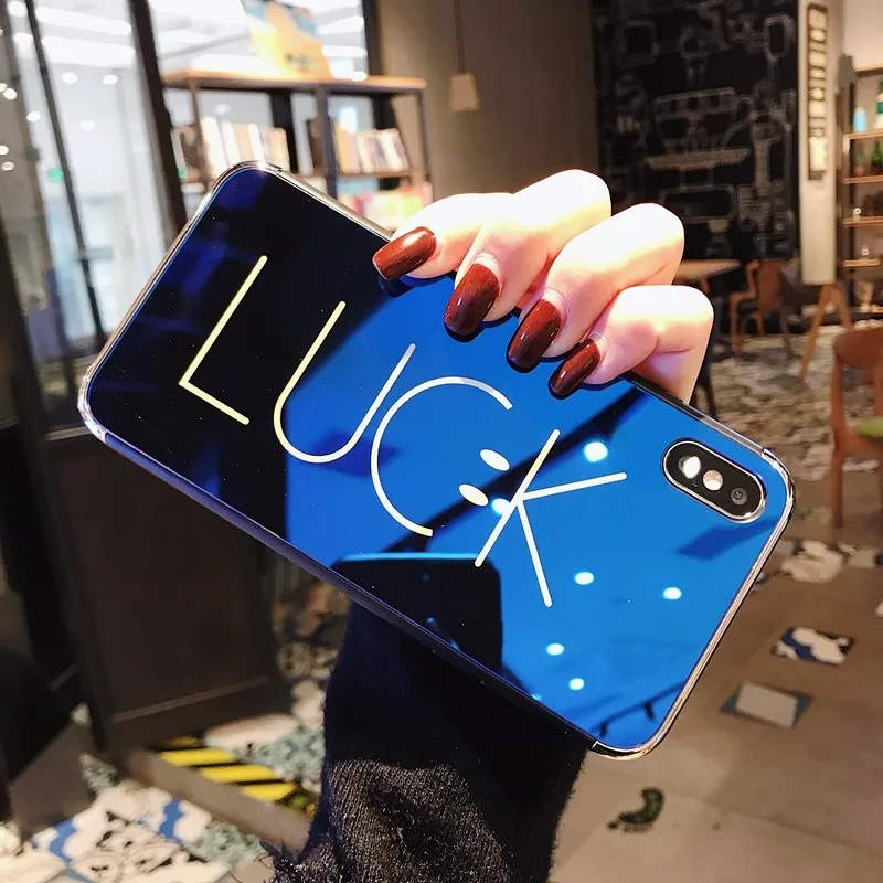 Новинка чехол для телефона с узором удача iphone 6 6S 7 8 Plus X XR XS Max лазерное покрытие