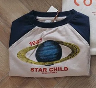 Planet sweater Новинка года; сезон осень-зима; брендовые Детские свитера для мальчиков и девочек; модные толстовки с принтом; хлопковые топы для маленьких детей; одежда - Цвет: Planet sweater