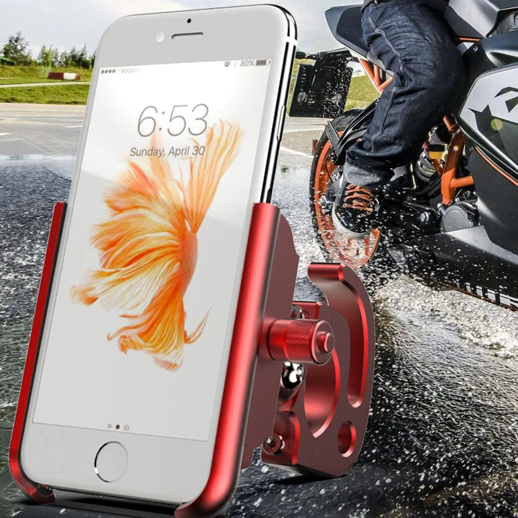 Держатель для телефона из алюминиевого сплава для мотоцикла для iPhone, держатель для телефона, gps, велосипеда, универсальный держатель для руля для samsung