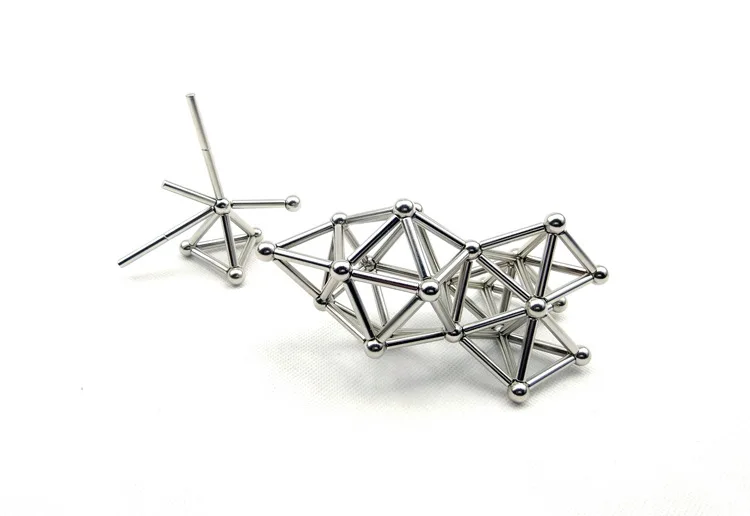 66 шт. DIY магнитный Строительный набор магнитные палочки и шары 3D металлические головоломки укладки игры настольные игрушки