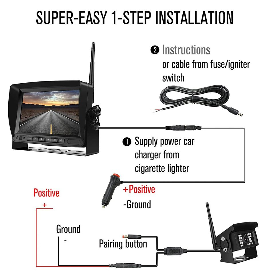 2018 обновление цифровой беспроводной резервный комплект камеры и монитора для