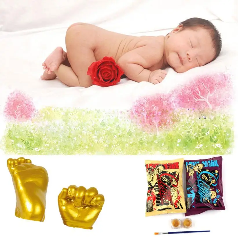 3D Plaster Handprint Footprint Baby Mould Hand&Foot Casting Prints Kit Cast Gift May25 Drop Shipping