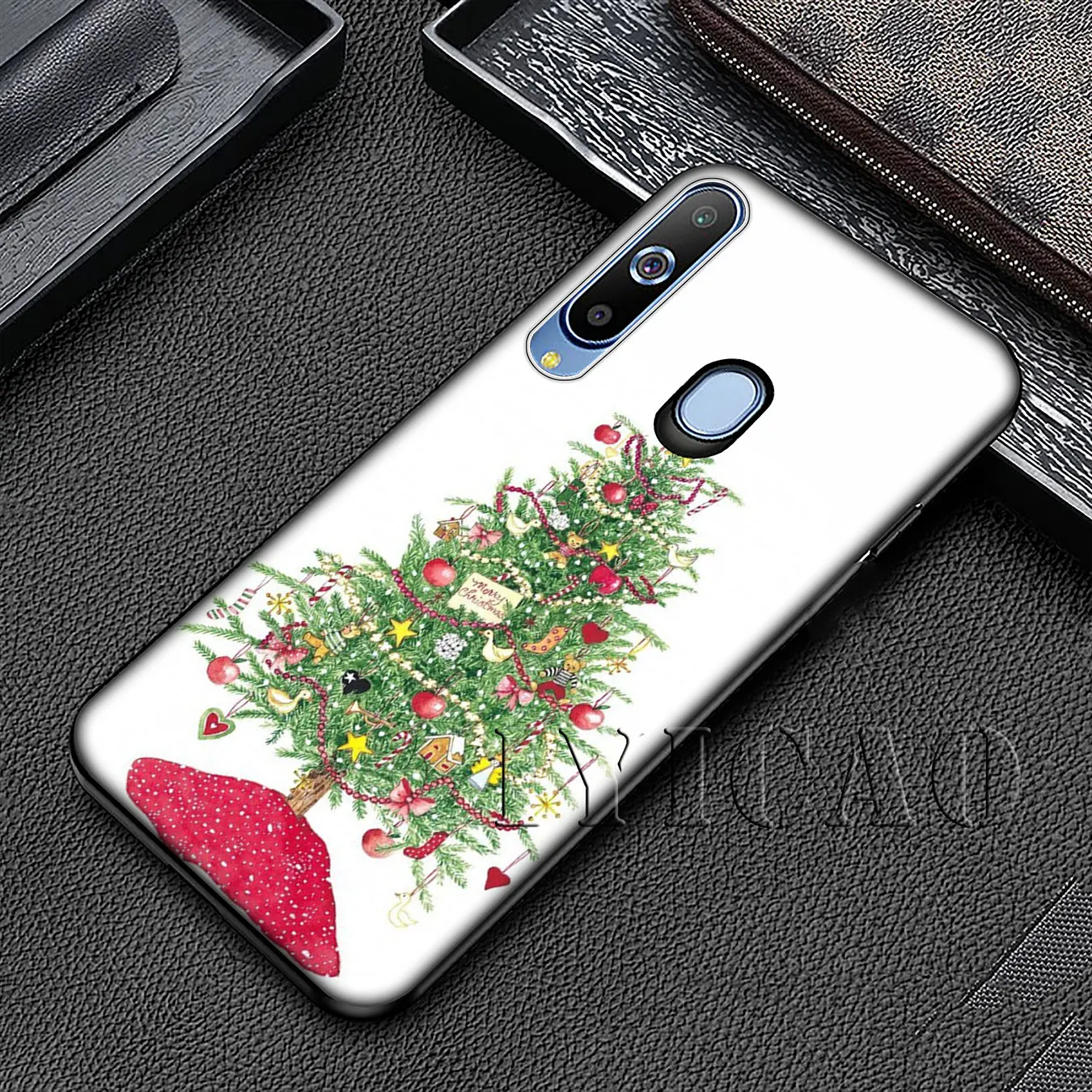 IYICAO New Year Christmas Soft Silicone Case for Samsung Galaxy A70 A60 A50 A40 A30 A20 A10 A50S A40S A30S A20E A10S Black Cover |