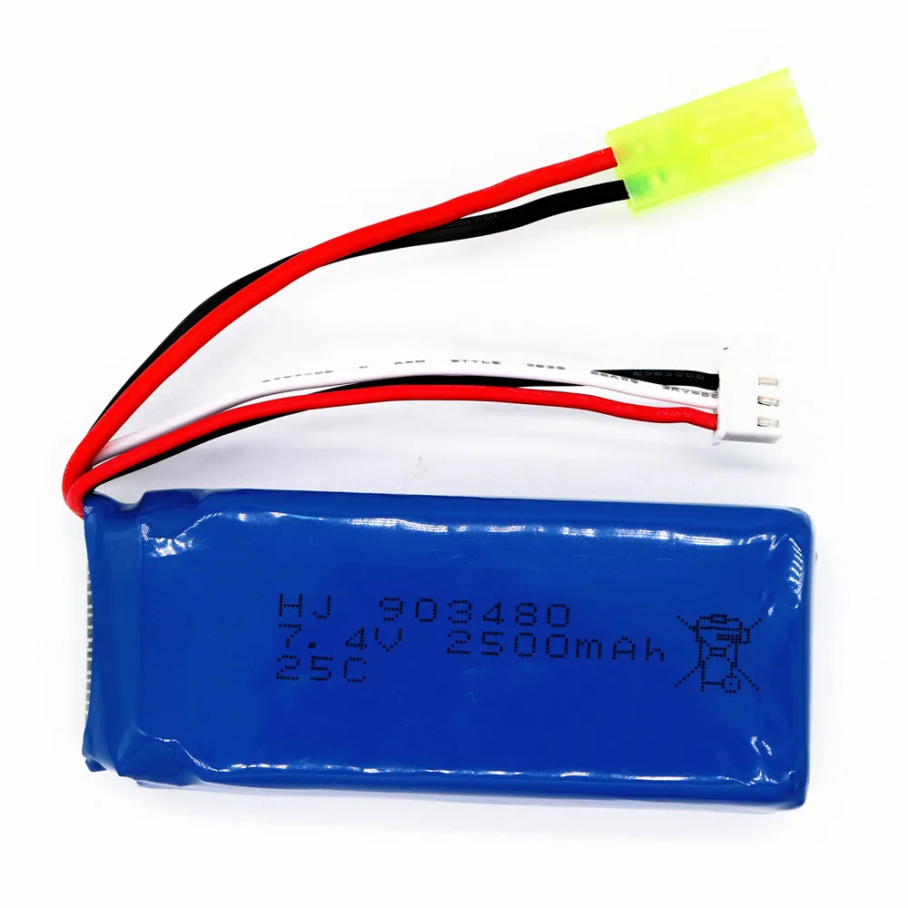 Новая Большая батарея 2500mAh 2S 7 4 V 25C Lipo вертолета Syma X8 X8W X8G с защитой напряжения |