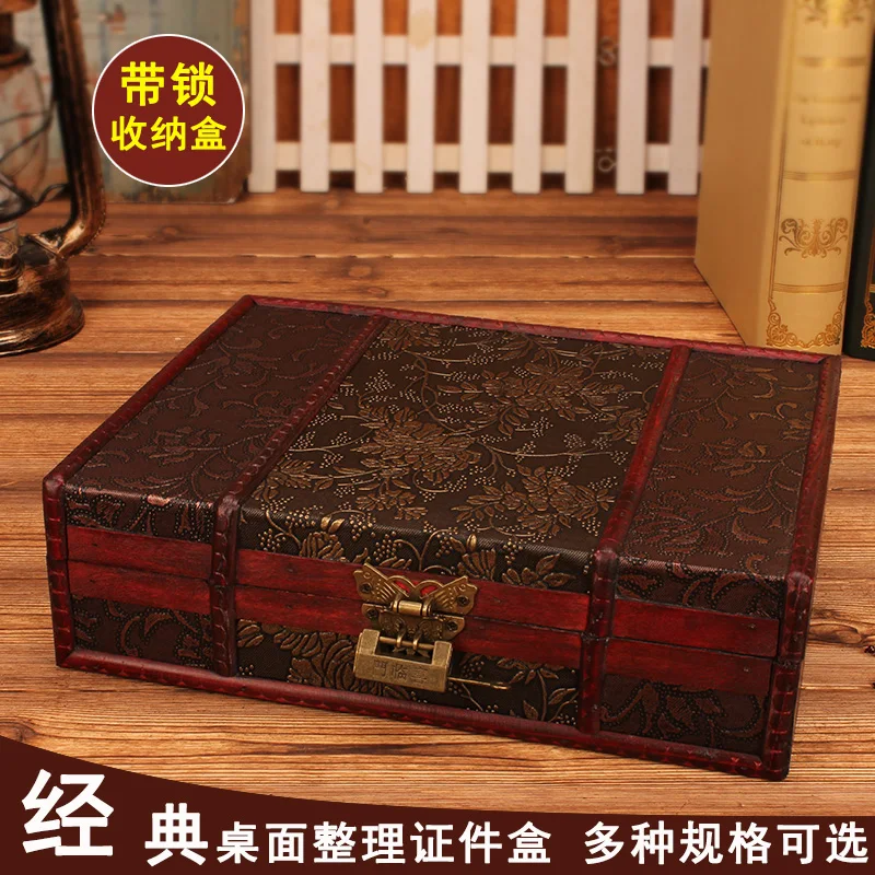 Новый год Ретро креативный антикварный деревянный ящик для сокровищ антикварная