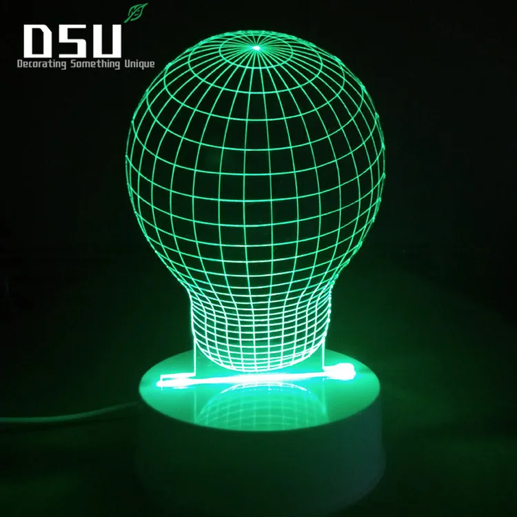 Современная цветная 3d лампа с дистанционным управлением ночсветильник