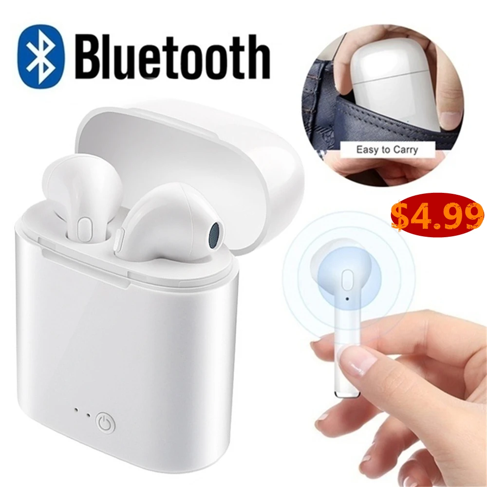 Bluetooth 5 0 i7s TWS беспроводные наушники стерео вкладыши гарнитура с микрофоном