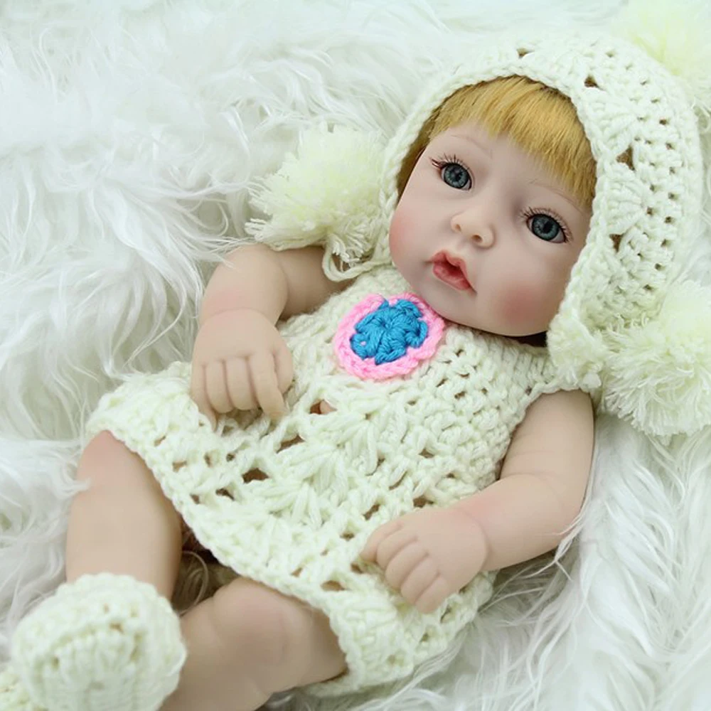 NPKDOLL 10 дюймов миниатюрная кукла-новорожденная девочка Силиконовые Мини-куклы с
