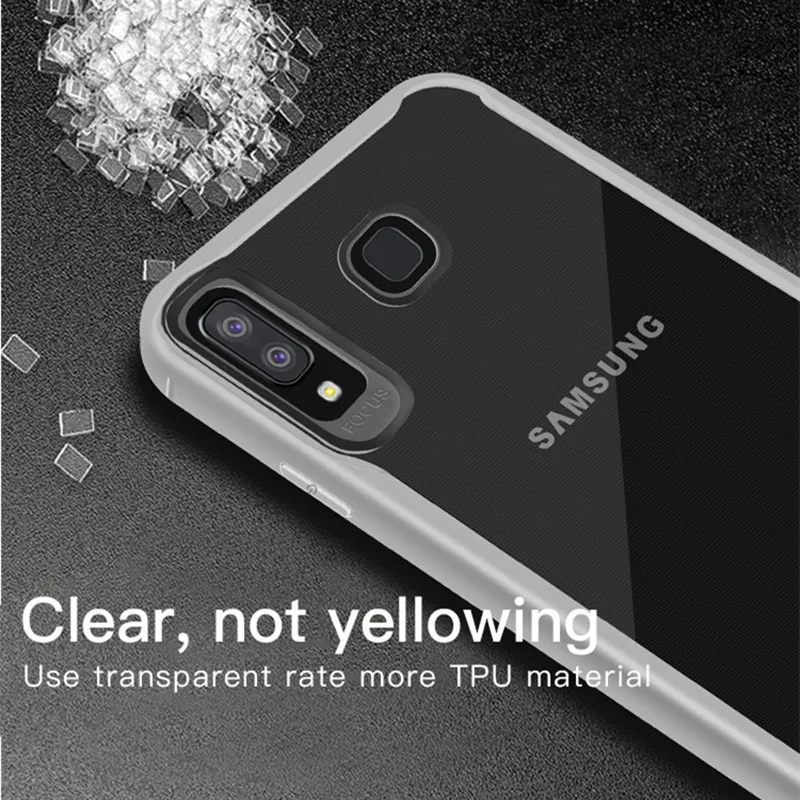 Ультратонкий Прозрачный мягкий чехол из ТПУ с кристаллами для Samsung Galaxy A10 A30 A50 M10 M20