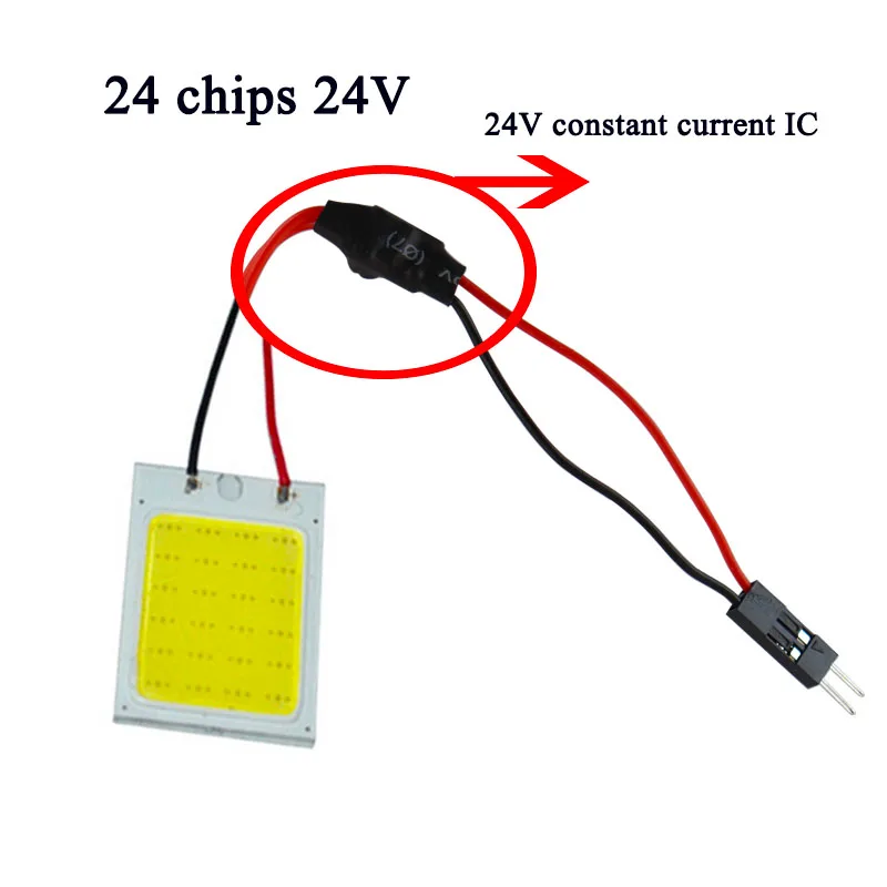 100 комплектов 24 В Caminhao levou Cupula 3 с чипами Luz Interior Do Carro COB LEVOU Чип smd 48 T10 luzes Painel de LED Festo