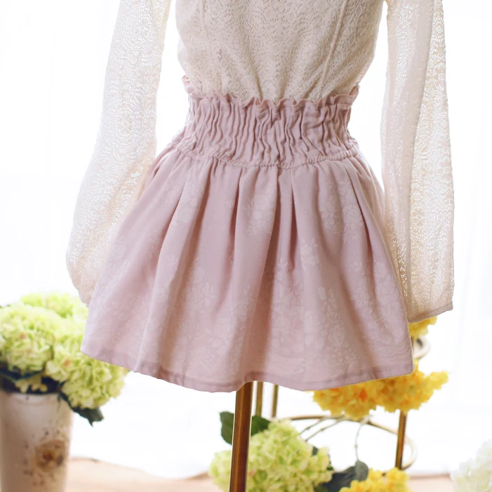 Princess sweet lolita shorts Winter slim short sweet swing umbrella shorts border exposed backing printing funguns UF121