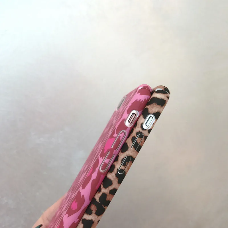 

Retro Leopard print kpop case For iPhone 11Pro XS Max X XR Vintage sexy pink fashion Cover For iphone 7 7Plus 6s 6 8 Phone Cases