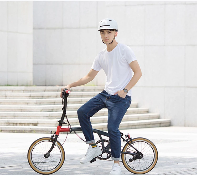 Xiaomi Smart4u SH50, Мужской умный велосипедный шлем для велосипеда Brompton, задний автоматический светодиодный светильник, женский ультра-светильник, велосипедный шлем