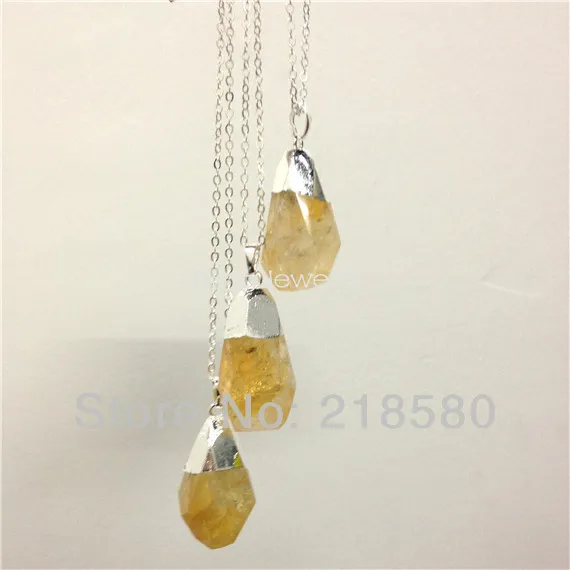 Ожерелье граненые цитриновые с кристаллами | Украшения и аксессуары