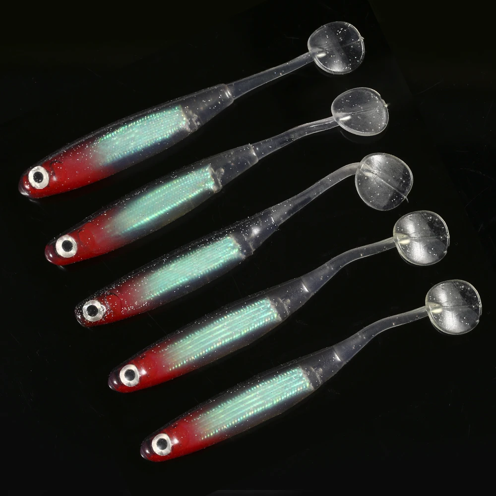 Мягкая силиконовая приманка Lixada 5 шт./лот рыболовная для окуня плавающие приманки