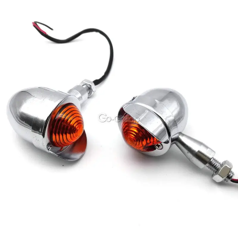 2X Мотоцикл Chrome поворотники для Honda Shadow Spirit Aero VT750 VT1100 VTX 1300/Yamaha V-Star XVS 650 1100 пользовательских Silverado