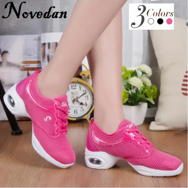 New 2017 Modern Women Dance Sneakers Jazz Dance Shoes Mesh Breathable Salsa Shoes Tennis Sneakers