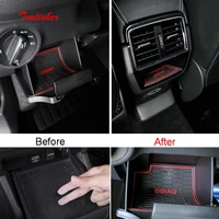 tonlinker interior door groove mat covers case sticker for skoda kodiaq 2018 car styling 2 pcs siliconeleather cover stickers