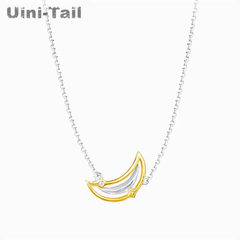 Новое поступление 2019 ожерелье Uini-Tail из 925 тибетского серебра золота Луны