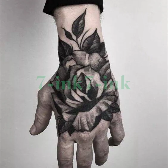 Водостойкие Временные татуировки, наклейки blackcool flower tatouage temporaire, Водная передача, поддельные татуировки, флеш-тату для мужчин и женщин