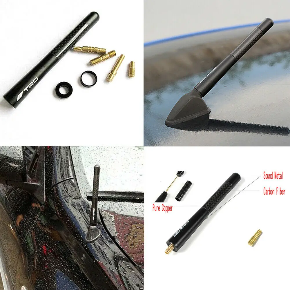 4," углеродное волокно радио FM автомобильная антенна для Toyota Camry Corolla RAV4 Yaris Highlander/Land Cruiser/PRADO Vios Vitz/Reiz