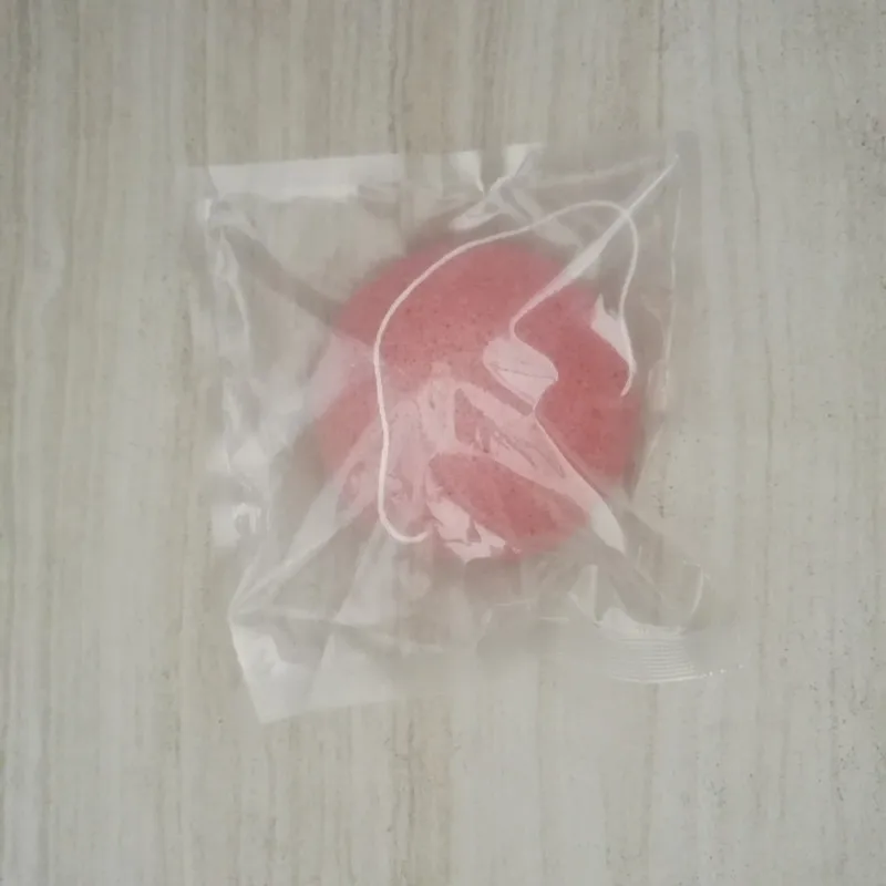 pink in package 1 шт. натуральная косметика Konjac Puff бамбуковый уголь Очищающая губка для макияжа средство для чистки лица гладкая Красота Эфирное средство Konnyaku - Цвет: pink in package