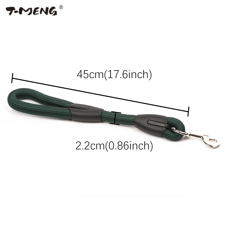 T-MENG 45CM Length Nylon Dog Leash Walking Training Leashes Goods For Pet Product Durable Collar Lead Strap Belt | Дом и сад