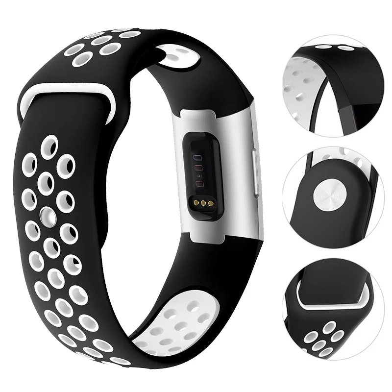 Для Fitbit Charge 3 Band Silicone Correa Charge3 для спорта на открытом воздухе сменный ремешок часов