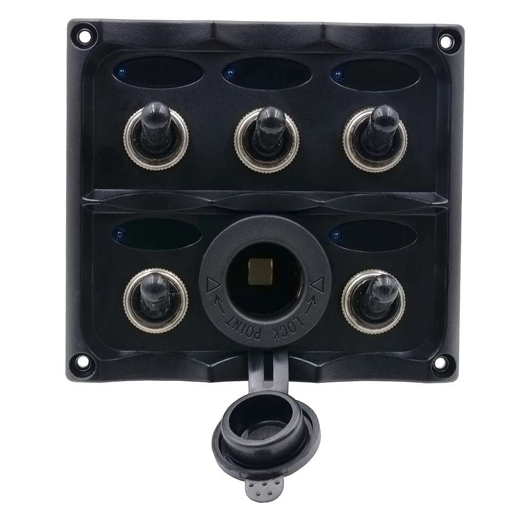 Marine Switch Panel 6 Gang Splashproof Toggle LED Back Indicator Light 12/24 Volt | Автомобили и мотоциклы