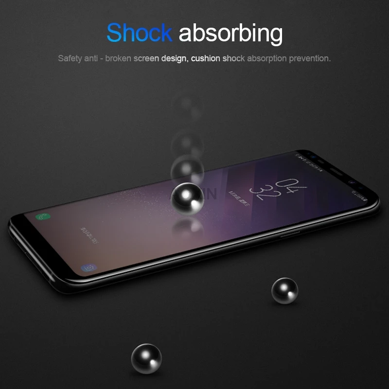 AOXIN 5D полное покрытие закаленное стекло для Samsung Galaxy S8 S9 S10 Plus Note 8 9 10 защита экрана S