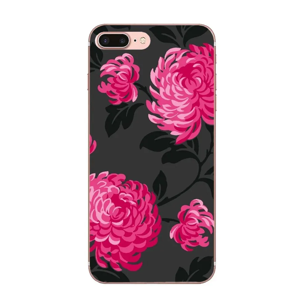 Мягкий чехол для телефона с рисунком розовый милый пион белые цветы Huawei P7 P8 P9 P10 P20