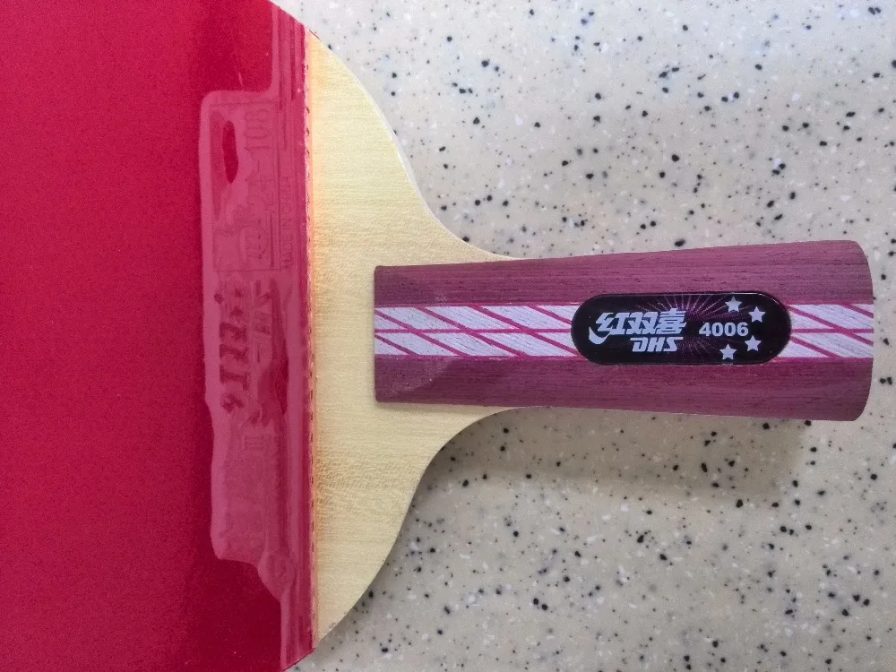 Популярные DHS ракетка для пинг понга Ракетки R4006 короткая ручка с импортом из