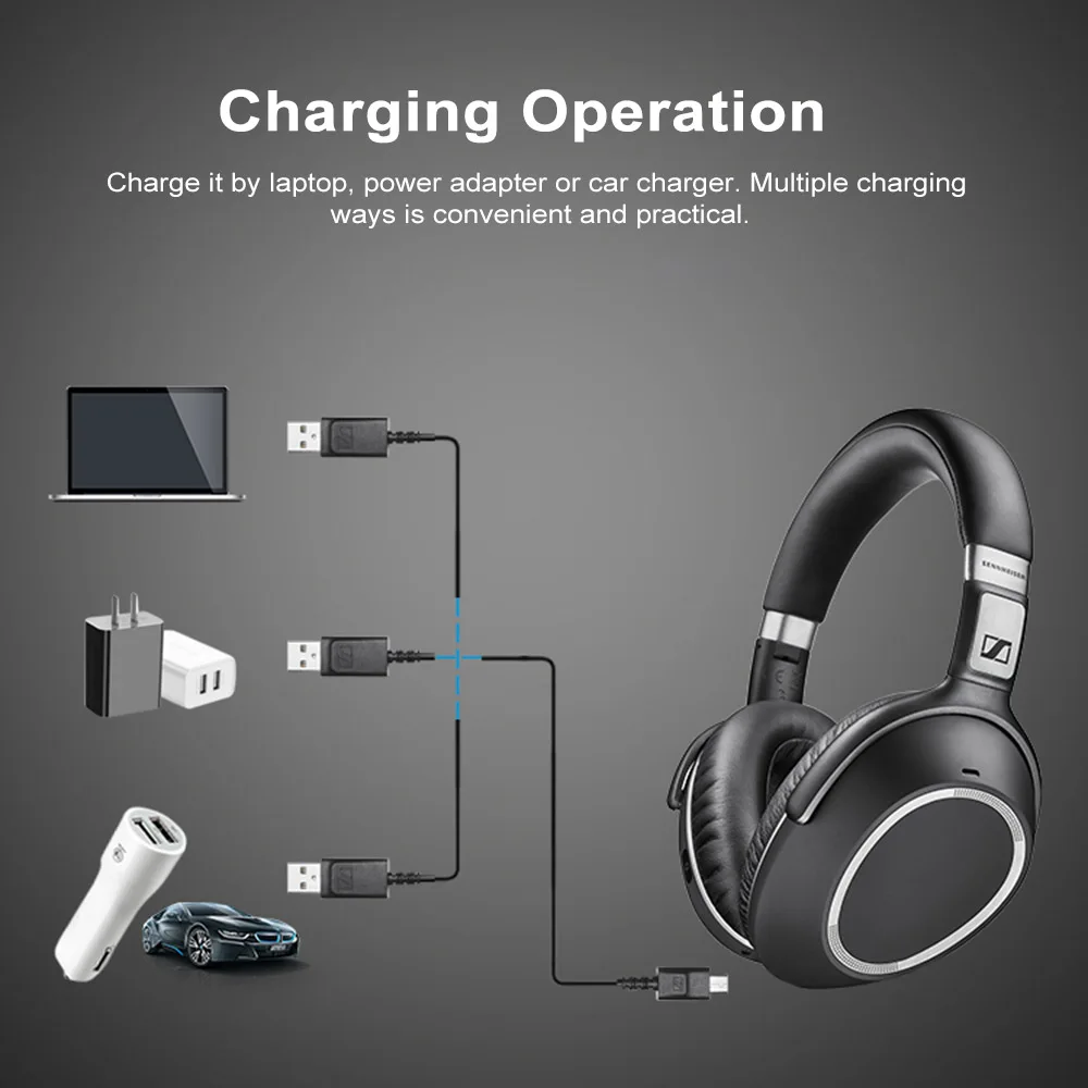 Sennheiser беспроводная гарнитура PXC550 активный шумоподавление стерео наушники Bluetooth NFC aptX с микрофоном сенсорное управление