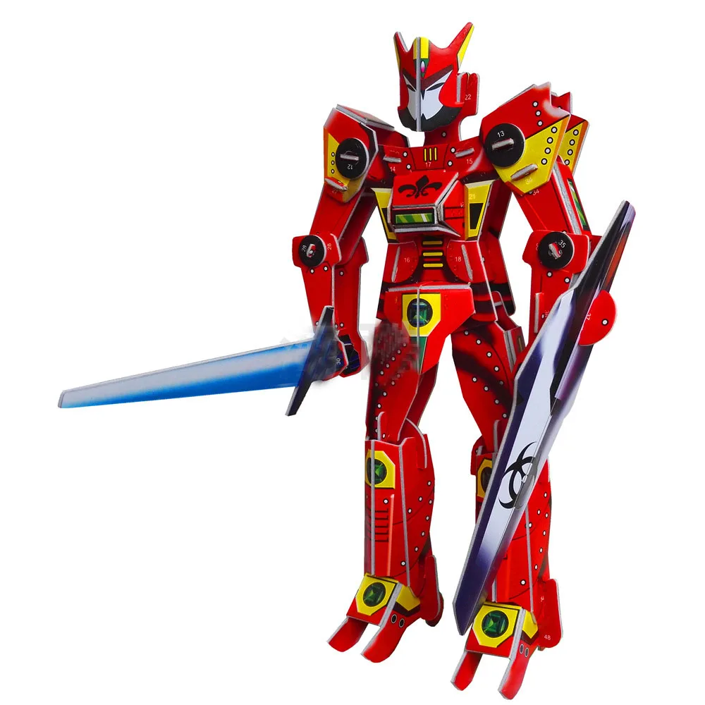 3D деревянные бумажные головоломки модель DIY Роботы автомобиль дома пазл игрушки