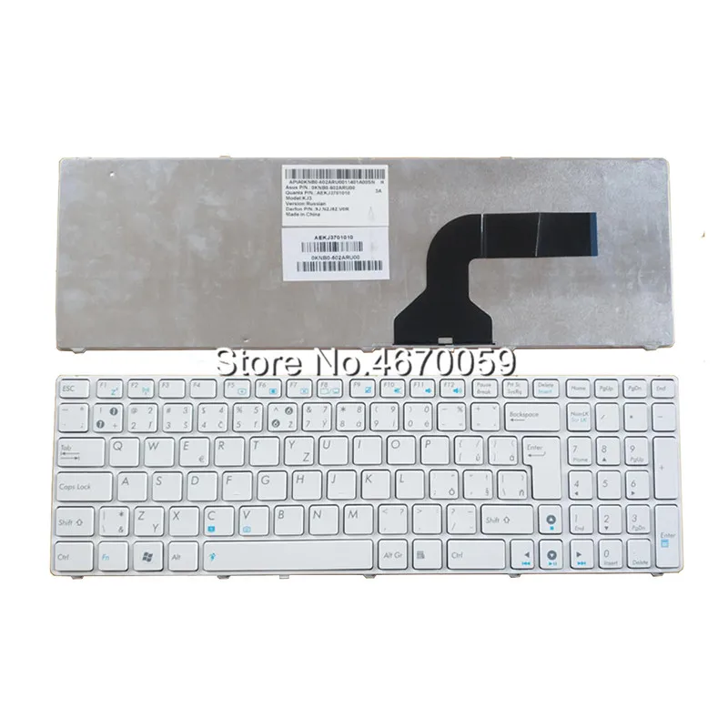 Новая Клавиатура Великобритании белый для ASUS N53S K52D X53S X54H X55V A52JC K53S K55 серийные