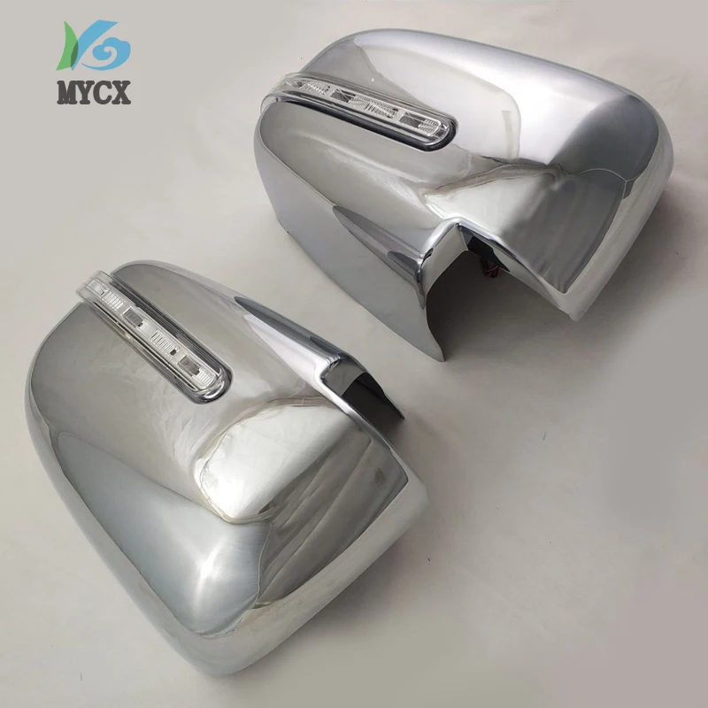 

2016-2019 Chrome Mirror Cover For Mitsubishi L200 Triton Mirror Cover With LED Lights Parts For Mitsubishi Accessories 2pcs