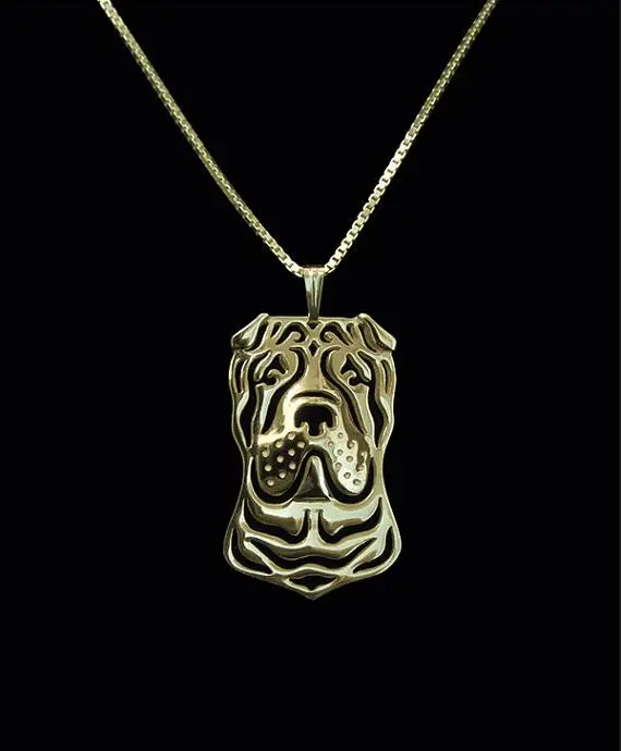 Новый уникальный китайский чокер ручной работы Shar Pei Ожерелье Подвеска для